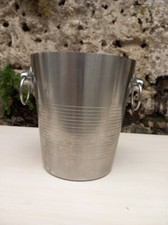 Seau à champagne en inox Létang Remy mesurant 20,5 cm de hauteur
