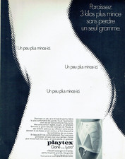 publicité Advertising  1122  1969   Playtex gaine  paraissez 3 kgs de moins sous