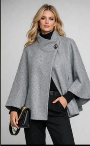 Veste cape grise taille - grise, unique