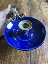 Passe Couloir &Porte Bougie Au Louvre Porcelaine & Laiton XIX Eme Candelstick