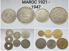 MAROC DIRHAMS FRANCS CENTIMES 1921 1947 Youssef Mohamed V Choisissez MOROCCO
