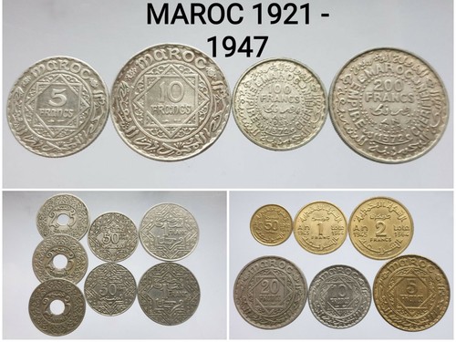 Maroc dirhams francs - maroc, centimes