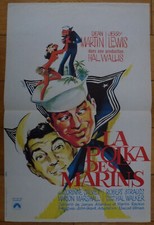 LA POLKA DES MARINS Jerry Lewis Dean Martin 1952 Affiche Originale 39x59 Poster