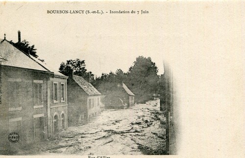 Carte bourbon lancy inondation - bourbon,