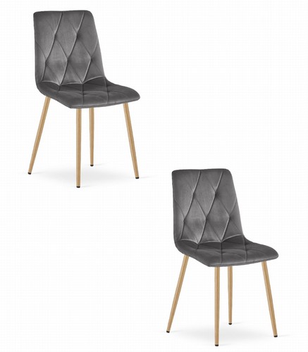 Fauteuil libra velours gris - velours,