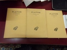 Platon La République 3 volumes Belles Lettres Budé Grec-Français