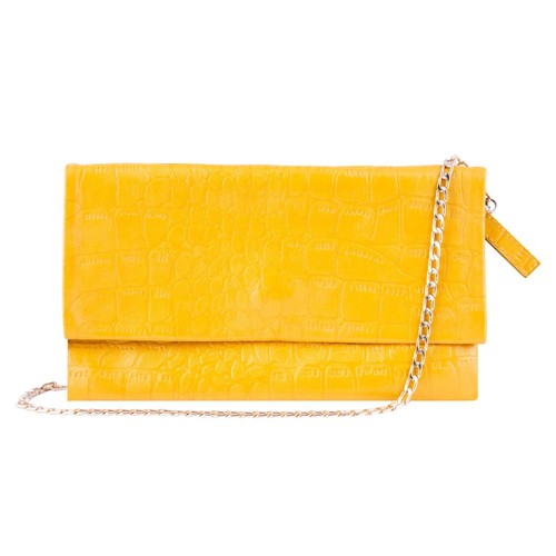 Sac main cuir jaune pour - en,