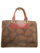 - THE BRIDGE cartable  A4 sac cuir monogrammé  vintage bag