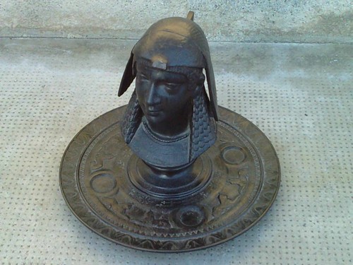 Rare ancien encrier statue - rare,