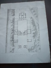 GRAVURE 1873 PLAN DU CHATEAU