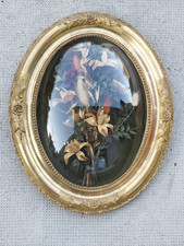 ancien cadre médaillon bois