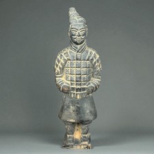 Statue Guerrier Chinois Xian Terre Cuite Ancienne Figurine Soldat Empereur Qin