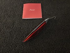 Pampille rouge lustre Plume Baccarat