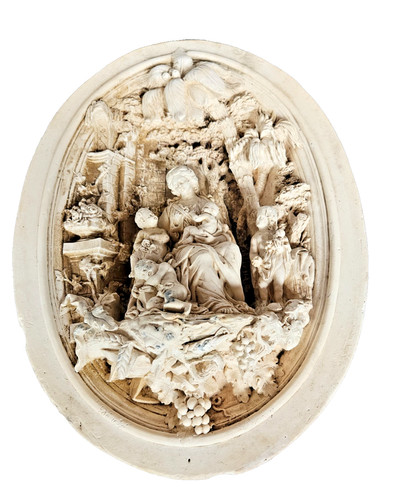 Bas relief reliquaire vierge - relief, a