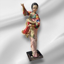 Vintage Traditional Asian Hand Made Doll Musical Drum Instrument  19in 50cm 1950