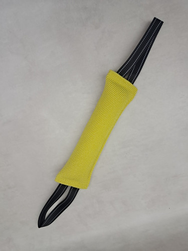 Boudin jaune mordant chien