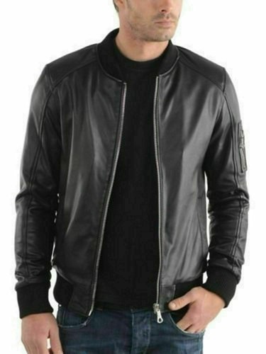 Blouson cuir bomber - blouson,