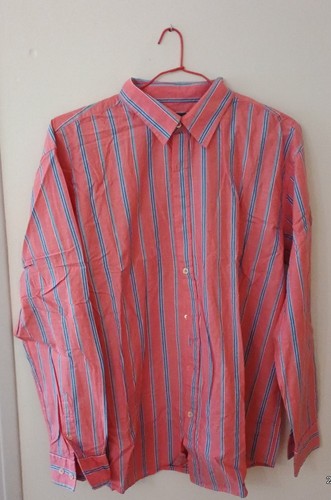 Chemise rayures corail à - chemise,