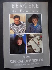 § catalogue BERGERE DE FRANCE explications tricot 93 / 94 homme enfant layette