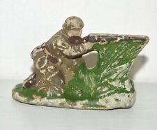 Ancienne figurine Soldat tireur armée Plâtre composite ancien vintage
