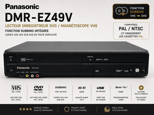 Panasonic dmr ez49v combiné - panasonic, dmr-ez49v