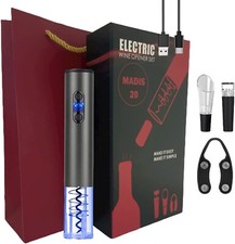 Coffret Sommelier Tire-Bouchon Électrique USB – Ouverture 6s + 10 Bouchons Inox