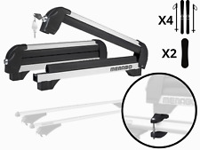 Porte-Skis Voiture + Set Adaptateur Fixation 4 Paire Ski Ou 2 Snowboard MENABO