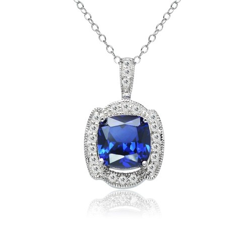 Argent sterling bleu zircone - argent,