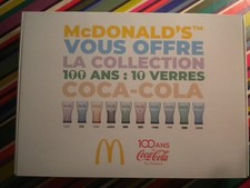 COFFRET DE 10 VERRES LA  COLLECTION 100 ANS DE COCA-COLA VOIR SCAN NEUF