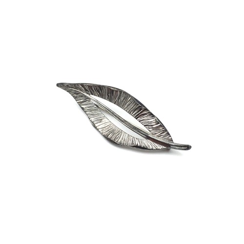 Broche argent 935 feuille
