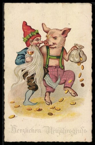 Carte postale artiste nain - d'artiste,
