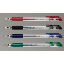 Ikon K2 Gel Grip Stick Roller Ball Pens Red Pack 10