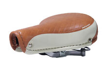 Selle Rétro Marron Blanc -