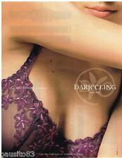 PUBLICITE ADVERTISING 105  2002  DARJEELING  soutien gorge sous vetements