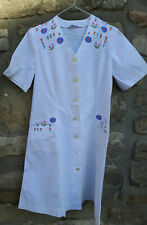 BLOUSE BLANCHE FEMME BRODERIE  FLEURS TAILLE 44 BRAGARD ANCIENNE VINTAGE