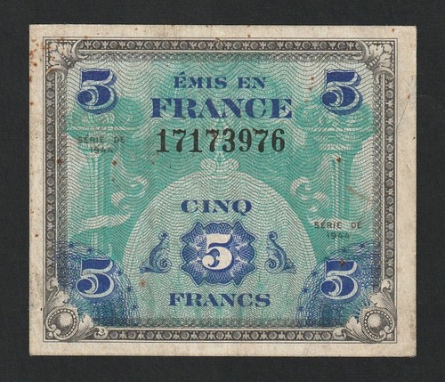 Ww2 francs france 1944 - 5,