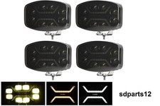 4 Phares de Travail Fumé LED