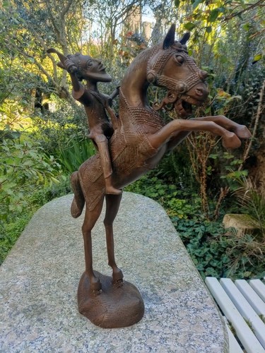 Cheval bronze patine brune - cheval,