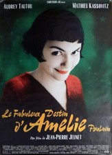 AMELIE POULAIN - TAUTOU / JEUNET / PARIS - RARE ROLLED FRENCH MOVIE POSTER