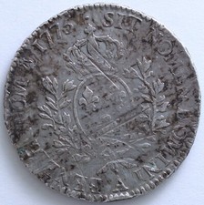 FRANCE LOUIS XVI ECU AUX BRANCHES D'OLIVIER 1775 A