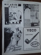 YECO de ROPP + chocolats AMIEUX + ELECTRO CUMUL SALVIS + ELMAN ILLUSTRATION 1926