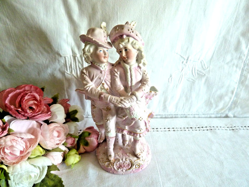 Ancien biscuit porcelaine - , rose