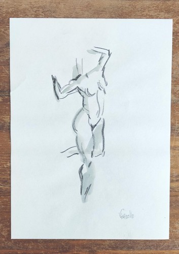 Dessin croquis étude nue - étude, de