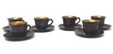 6 tasses à café et soucoupes