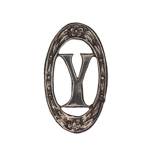 Monogramme lettre argent - lettre,