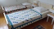 lits jumeaux blancs avec matelas 90x190 montage facile