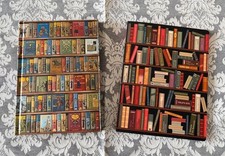 Lot de deux cahiers / carnets à motifs de livres / bibliothèques neufs