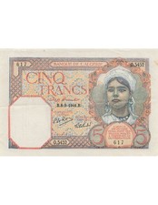 Algérie 5 Francs - Jeune