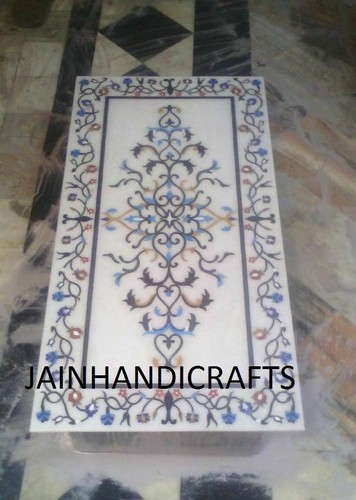 White marble table top - white,