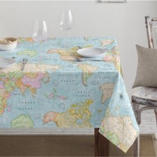Nappe souple en téflon carte du monde tissu d'extérieur enduit de PU 140 cm d...